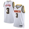 Maillot Basket Homme Denver Nuggets Bones Hyland 3 2022-23 Nike Association Edition Blanc Swingman